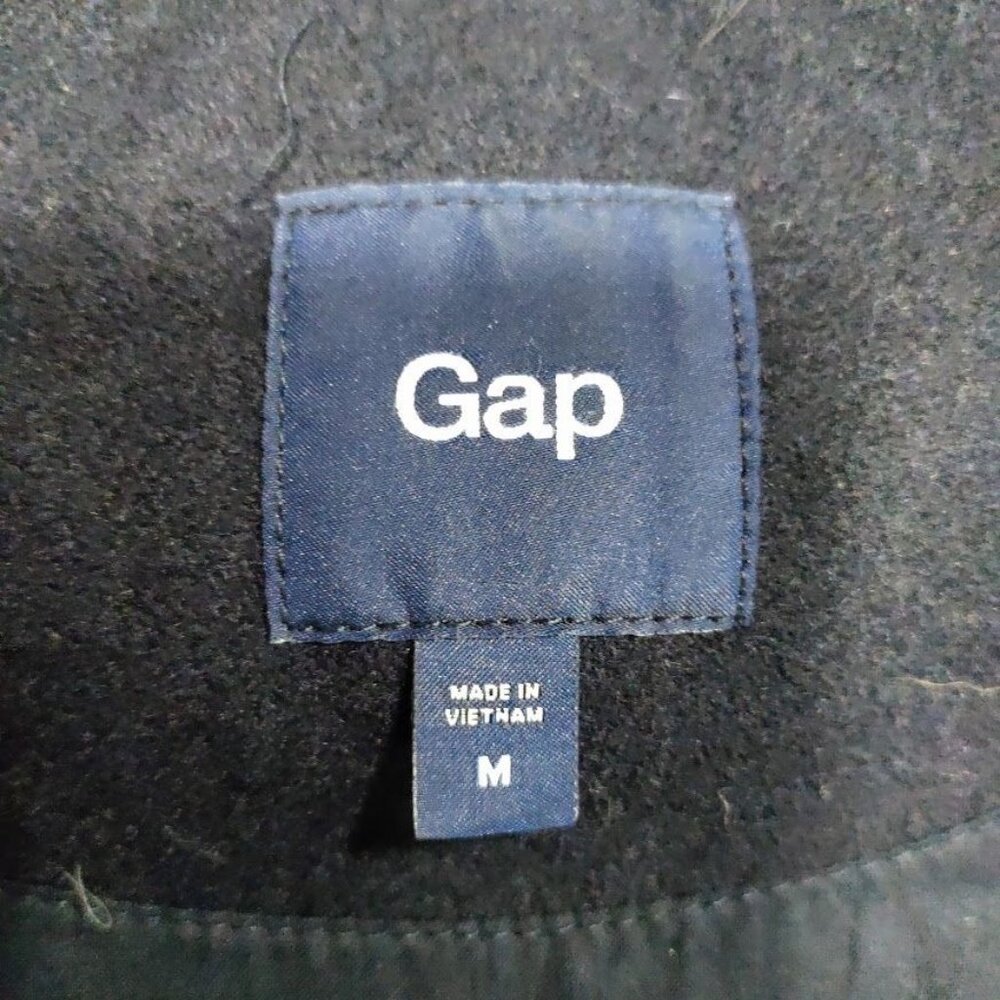 Gap Cotton Blend Womens Medium Zip Front Sleeveless Warm Puffer Vest Navy Blue - Picture 5 of 11